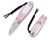 CIVIVI Purr Slipjoint Folding Knife Satin Nitro V/Powder Pink and White G-10 C25054-4