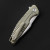 Ferramonster Aurora Rays Folder Stonewash M390 Blade Gold Titanium Handle