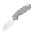 Ferramonster Glideman Folder Satin M390 Blade Grey Titanium Handle