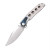 Ferramonster Valken Folder Belt Satin M390 Blade TI W/Arctic Storm FatCarbon Fiber Inlay Handle