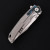 Ferramonster Valken Folder Belt Satin M390 Blade TI W/Arctic Storm FatCarbon Fiber Inlay Handle FM23005 - B