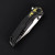 Ferramonster Valken Folder Belt Satin M390 Blade TI W/Toxic Storm FatCarbon Fiber Inlay Handle FM23005 - D