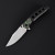 Ferramonster Valken Folder Belt Satin M390 Blade TI W/Toxic Storm FatCarbon Fiber Inlay Handle FM23005 - D