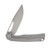 Ferramonster Ferrox Folder Hand Rubbed Satin M390 Blade Grey TI Handle FM23006 - A
