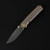 Ferramonster Kroma Folder Black STN WSH Elmax Blade Bronze STN WSH TI Handle