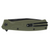 SRM 221X Button Lock Folding Knife Black Stonewash/OD Green G-10 SRM-221X-GP