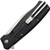 SRM 221X Button Lock Folding Knife Brushed Satin/Black G-10