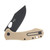 GiantMouse ACE Atelier Folding Knife PVD Elmax Blade Flat Brass Handle GMATELIER-FLAT-BRASS