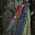 GiantMouse GMF2-P-R Fixed Blade PVD Finish- Red G10 Handle Black Leather Sheath