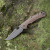 GiantMouse ACE Jutland Folding Knife PVD Vanadis 4E Blade Burlap Micarta Handle GMJUTLAND-BURLAP-MICARTA