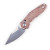 GiantMouse ACE Nazca Folding Knife Natural Canvas Micarta Handle STN WSH M390 GMNAZCA-NAT-CANVAS