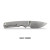 Vosteed Porcupine TiSlim Folding Knife 154CM Satin Blade Gray Titanium Handle A4801