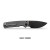 Vosteed Porcupine TiSlim Folding Knife Black STN WSH 154CM Blade Dim Gray TI Handle