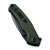 Sencut Slashkin Folding Knife Green Canvas Micarta Handle Black D2 Drop Point Blade S20066-3