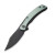 WE Knife Co Snick Folder Black TI Handle W/Natural G-10 Inlay Black STN WSH 20CV Blade WE19022F-4