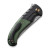 We Knife Co Curvaceous Folder Black TI Handle W/Green Micarta Inlay BB 20CV Blade WE20012-2