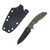 Hinderer Flashpoint Fixed Knife Black DLC Magnacut Sheepsfoot Blade OD Green G-10 Handle KFPSHFDLCOD