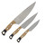 Benchmade Kitchen Cutlery 3pc Set Stonewash CPM-154, Maple Valley Richlite/Black G-10 BM400002