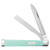 Case Baby Doc Seafoam Green G-10 2-7/8” Closed CA18108