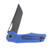 Grissom Knife and Tool Baby Zeus Linerlock Folding Knife Dark Stonewash/Blue G-10 GKTBZ-BLG10-DSW