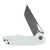 Grissom Knife and Tool Baby Zeus Linerlock Folding Knife Dark Stonewash/White G-10 GKTBZ-WG10-DSW