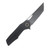 Grissom Knife and Tool Baby Zeus Linerlock Folding Knife Dark Stonewash/Black Micarta GKTBZ-BMIC-DSW