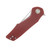 Grissom Knife and Tool Baby Zeus Linerlock Folding Knife Satin/Red Micarta GKTBZ-RMIC-SAT