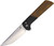 North Mountain Blade Chop 2 Button Lock Folder Amber Striped PEI Handle NMB2407PEIST