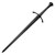 46.75in Medieval Dark Knight Sword Black 1065 Carbon Steel Blade W/Scabbard BT-2712