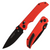 Tenable Eaglestrike Crossbar Lock Folding Knife Blackwash Nitro-V/Red Aluminum B1095V7