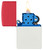 Zippo Lighter America 250th Ann. Red Top Blue Chimney White Bottom Gold Stars