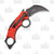Wartech Spring Assisted Opening Red Aluminum Handle Karambit