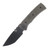 Chaves Redencion 229 Blue Label Linerlock Folding Knife PVD Tanto/Green Micarta CK-1A2-2C2A-4C1-2B
