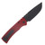Chaves x ProTech Redencion Automatic Knife PVD Drop Point/Key-Milled Red Aluminum CK-1A10-1G3F-2D10