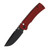 Chaves x ProTech Redencion Automatic Knife PVD Drop Point/Key-Milled Red Aluminum CK-1A10-1G3F-2D10