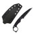 Miller Brothers M-5 Small fixed Blade with Ring Od Sheath Black Accents Black & Red Handle M-5ODBKSBKRDH 