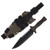 Miller Brothers M-22 Sawtooth Fixed Blade Black Accents/FDE and Black G-10 with FDE Sheath M-22FDEBKSFDBKH