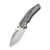 CIVIVI Wellmax Gray Aluminum Handle With Polished Clear Lexan Inlay Satin 14C28N Blade C24008C-1