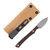 Lishen Knives Mini Northern Scalpel Fixed Blade Desert Ironwood Handle Mosaic Pins LKNEDIHP