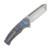 Beans Blades Mini Warrior Folder - TI Flame Smooth Body Handle Satin M390 Blade BBWARRIORTIFSBS