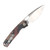 Vosteed Psyop Folder Canvas Rag Burl - Red Current Micarta Elmax Satin Blade A2234