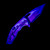 Heretic Medusa Framelock Folding Knife Turquoise Cel Shaded Recurve  H010-CS-TQ UV