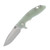 Hinderer XM-18 3.25 Non Flipper Folding Knife Magnacut Spanto/Translucent Green G-10 and Stonewash Bronze Titanium KXM325SPANFTWWSWBZ