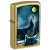 Zippo Lighter Howling Wolf and Moon Street Brass ZP47189