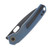Vosteed Psyop Top Linerlock Folding Knife (Black SW Elmax Blue Ti) A2205