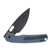 Vosteed Psyop Top Linerlock Folding Knife (Black SW Elmax Blue Ti) A2205