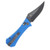 Auxiliary MFG. Pocket Bowie Crossbar Folder Blue Aluminum - Production AUX009BLU