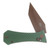 Auxiliary MFG. Coffin Tanto Crossbar Folder Green Aluminum - Production AUX010GRN