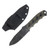 Half Face Blades Disaster Jr Fixed Blade OD Green-Black G10 Allen Bolts Textured Grip HFDJODBKTXT