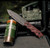 Half Face Blades Disaster Jr Fixed Blade Red-Black G10 Allen Bolts Textured Grip HFDJRDBKTXT